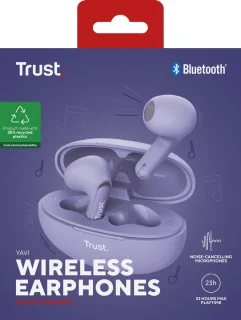 Trust Yavi Bluetooth Draadloze Oordopjes Paars