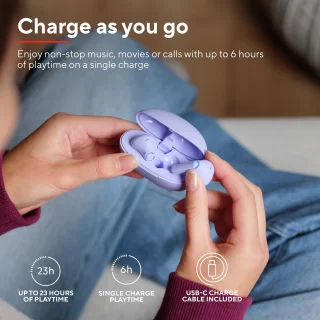 Trust Yavi Bluetooth Draadloze Oordopjes Paars