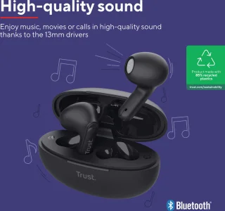Trust Yavi Draadloze Bluetooth Oordopjes Zwart