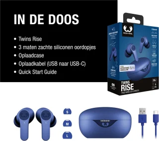 Twins Rise True Blue True Wireless Earbuds