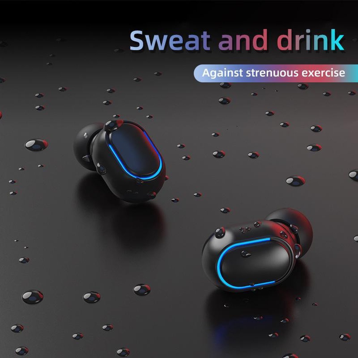 TWS Bluetooth In-ear Draadloze Oordopjes Zwart