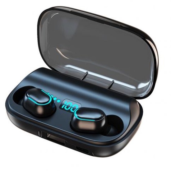 TWS Bluetooth In-ear Draadloze Oordopjes Zwart