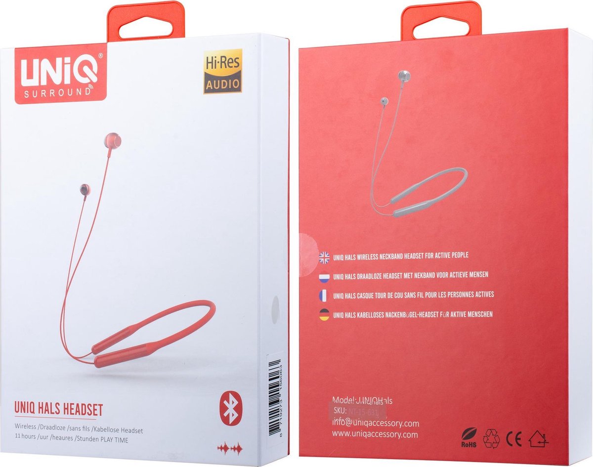 UNIQ Accessory Hals Bluetooth Headset Grijs