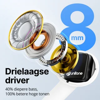 Unitone Go Draadloze Bluetooth Oordopjes Wit