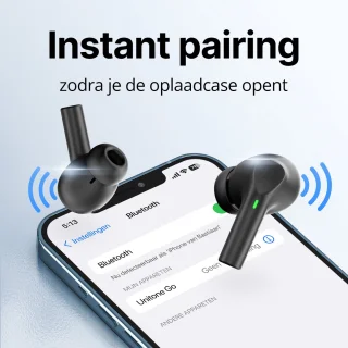 Unitone Go Draadloze Bluetooth Oordopjes Zwart
