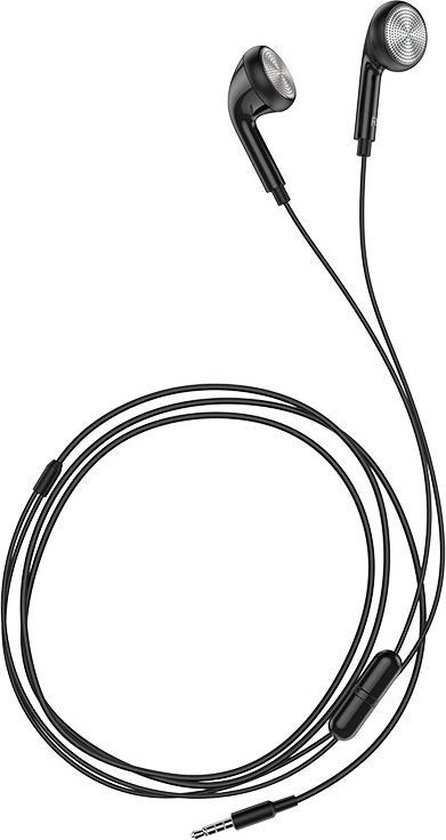 Universele Oordopjes Met Microfoon 3,5mm Jack Zwart