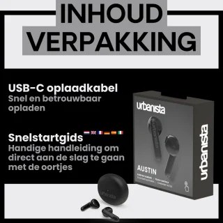 Urbanista Austin Bluetooth In-Ear Oordopjes Zwart