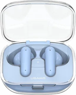 USAMS BE16 Bluetooth 5.3 TWS oordopjes blauw