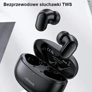 USAMS BHUBH03 Bluetooth 5.1 TWS draadloze hoofdtelefoon rood