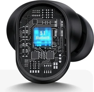 USAMS BHUBH03 Bluetooth 5.1 TWS draadloze hoofdtelefoon rood