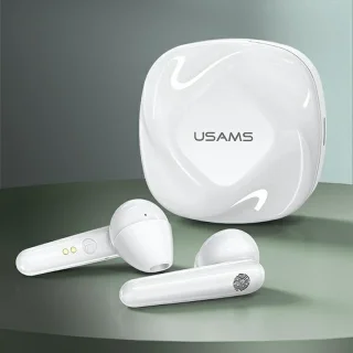 USAMS BHUSD01 Bluetooth 5.0 TWS hoofdtelefoon wit