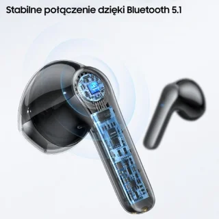 USAMS BHUXH03 Bluetooth 5.1 TWS XH-serie draadloze hoofdtelefoon blauw