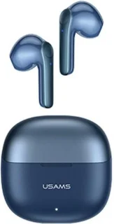 USAMS BHUXH03 Bluetooth 5.1 TWS XH-serie draadloze hoofdtelefoon blauw