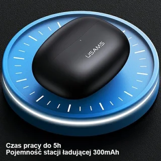 USAMS Bluetooth 5.1 Draadloze Earbuds Zwart