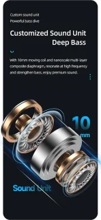 USAMS Bluetooth 5.1 Draadloze Earbuds Zwart