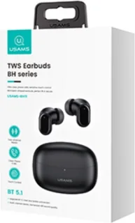 USAMS Bluetooth 5.1 Draadloze Earbuds Zwart