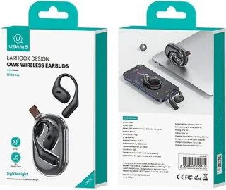 USAMS G26 OWS Bluetooth 5.3 Draadloze Hoofdtelefoon Wit