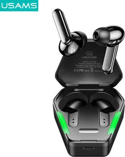 USAMS Gaming Draadloze Bluetooth Oordopjes Zwart