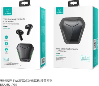 USAMS Gaming Draadloze Bluetooth Oordopjes Zwart