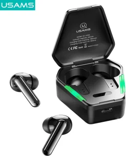 USAMS Gaming Draadloze Bluetooth Oordopjes Zwart
