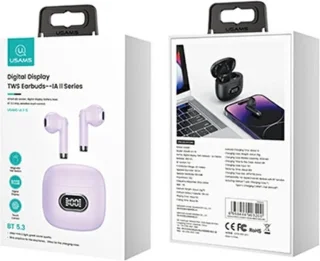 USAMS IA II Bluetooth 5.3 TWS hoofdtelefoon paars BHUIAII03