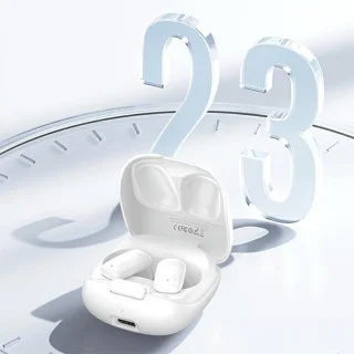 USAMS ID25 Bluetooth 5.3 TWS Draadloze Hoofdtelefoon Wit