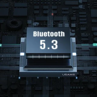 USAMS Rhymbo Series Bluetooth 5.3 TWS hoofdtelefoon zwart BHUYO01