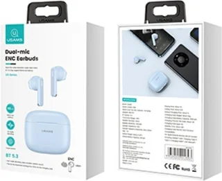 USAMS US14 Series Bluetooth 5.3 TWS hoofdtelefoon blauw