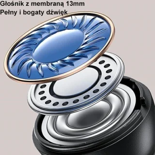 USAMS US14 Series Bluetooth 5.3 TWS hoofdtelefoon blauw
