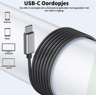 USB-C Oordopjes met Microfoon en Afstandsbediening voor Samsung S-serie