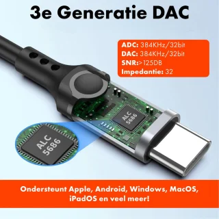 USB C Oordopjes met Microfoon voor 15 Pro Max en S24 Ultra