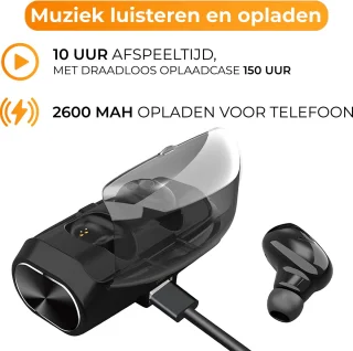VI Douxe In-Ear Draadloze Oordopjes Zwart