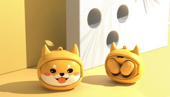 Volkano Face Change Yellow Dog TWS Draadloze Oordopjes