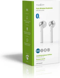Volledig Draadloze Bluetooth Oordopjes Wit met Charging Case