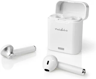 Volledig Draadloze Bluetooth Oordopjes Wit met Charging Case