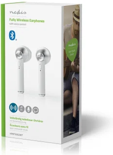 Volledig Draadloze Bluetooth Oordopjes Wit met Charging Case