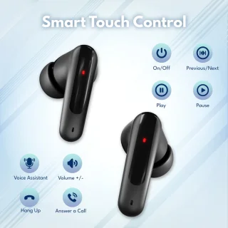 Voltma EchoBuds Draadloze Bluetooth Oordopjes Zwart