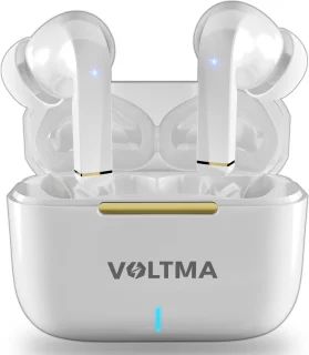 Voltma Sky Beats Draadloze Bluetooth Oordopjes Glanzend Wit