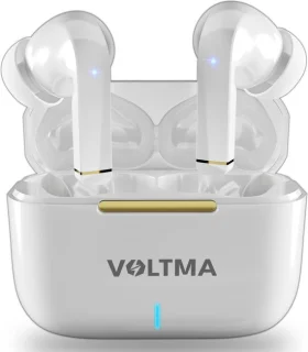 Voltma Sky Beats Draadloze Bluetooth Oordopjes Glanzend Wit