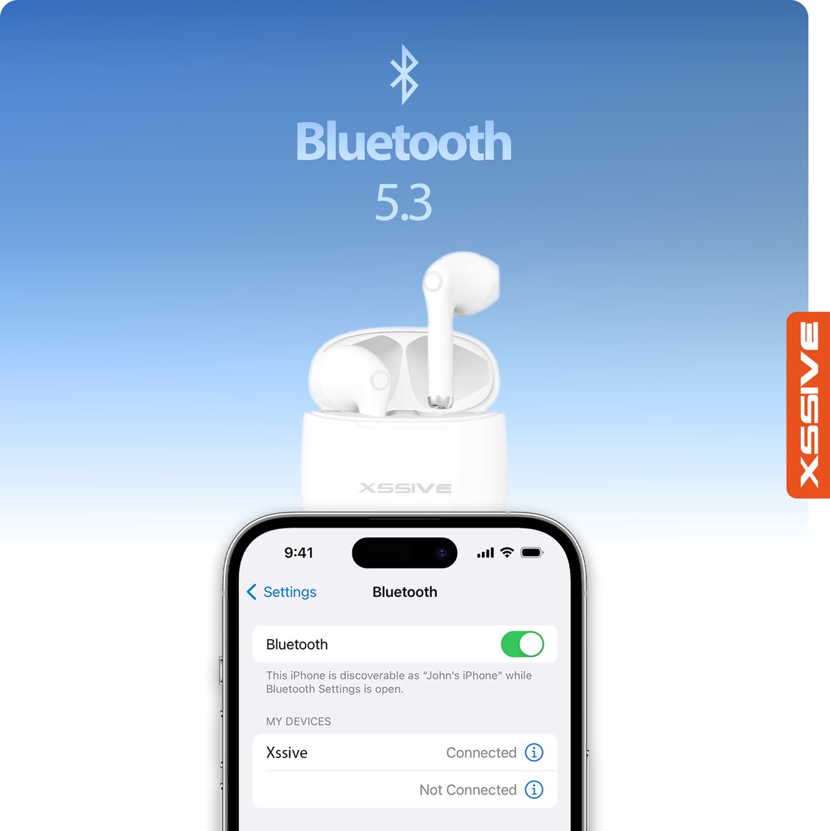 Witte EarBuds Draadloze Bluetooth 5.3 Oordopjes met Microfoon