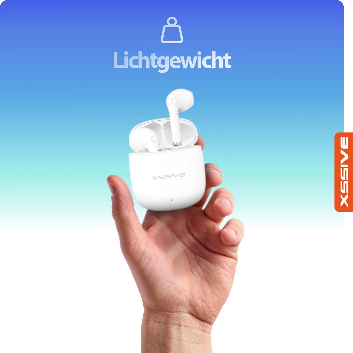 Witte EarBuds Draadloze Bluetooth 5.3 Oordopjes met Microfoon
