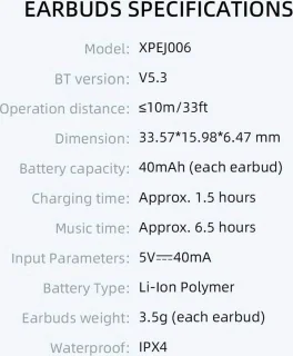 Xiaomi Mibro Earbuds 3 Draadloze Oordopjes Wit
