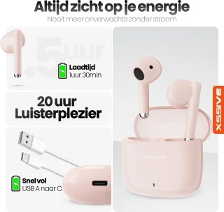 Xssive Draadloze Oordopjes Roze