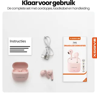 Xssive Draadloze Oordopjes Roze