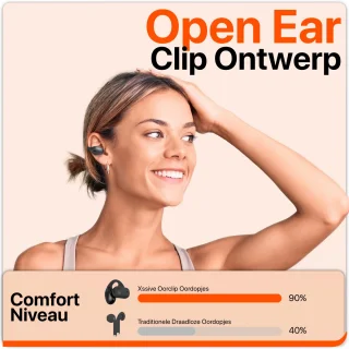 Xssive Open Ear Bluetooth 5.3 Draadloze Sport Oortjes met Oorhaak