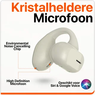 Xssive Open Ear Draadloze Oortjes Beige Bluetooth 5.3