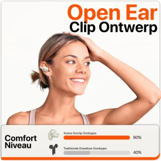Xssive Open Ear Draadloze Oortjes Beige Bluetooth 5.3