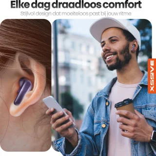 Xssive TWS13 Draadloze Bluetooth Oordopjes Paars