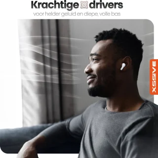 Xssive TWS13 Draadloze Bluetooth Oordopjes Wit