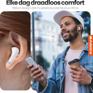 Xssive TWS13 Draadloze Bluetooth Oordopjes Wit